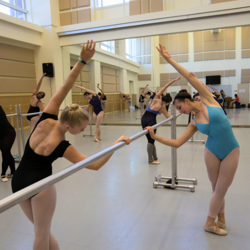 photo of ballet students in class