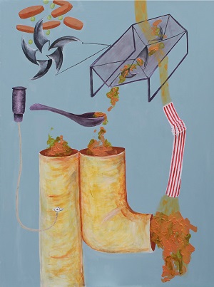 Eating is Hard, painting by Nicole Thrower