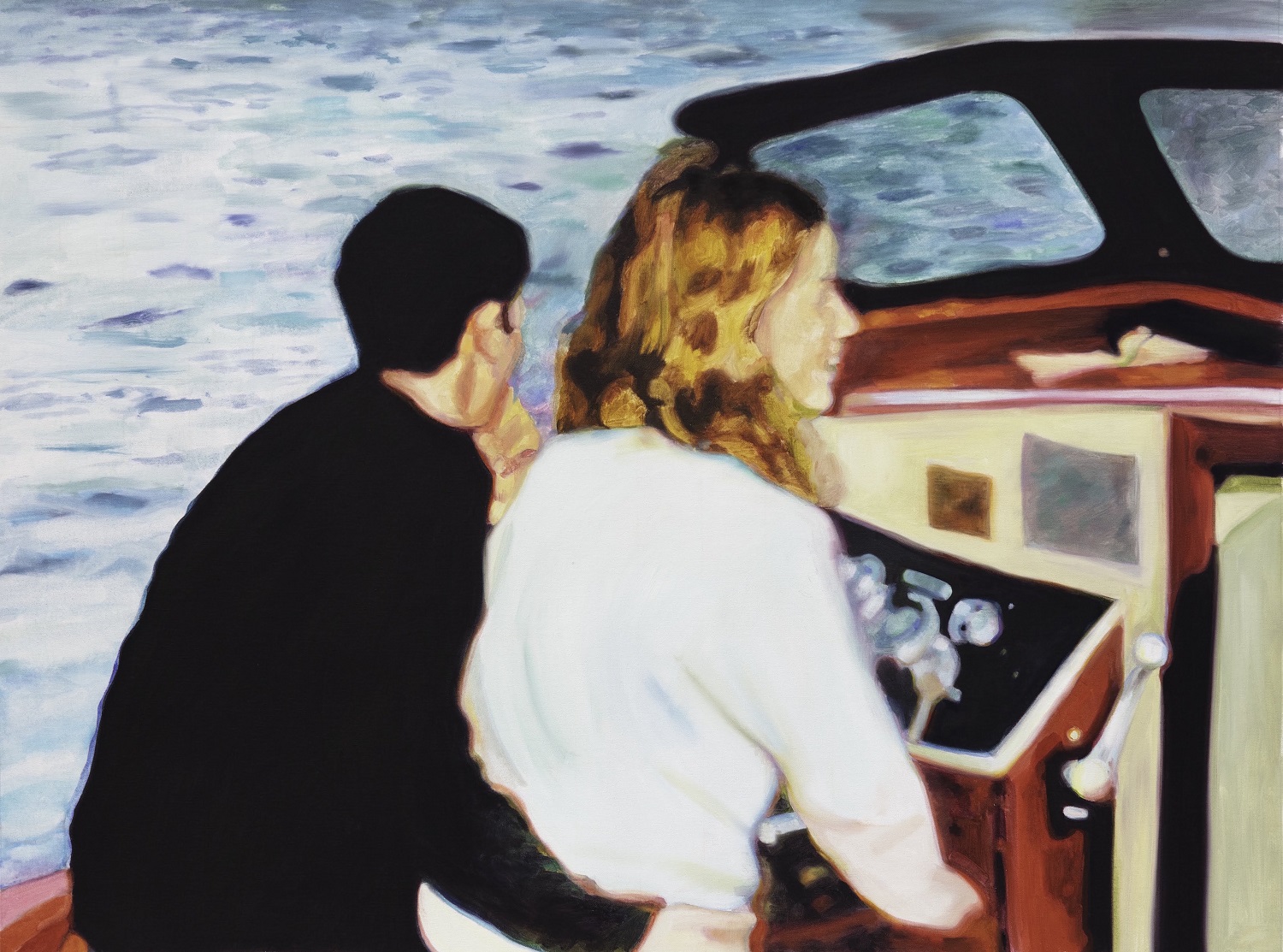 painting by Holly Keogh - two people in a boat