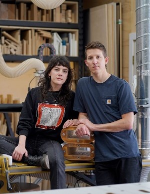 Megan McGuinn and Brandt Hewitt in their studio